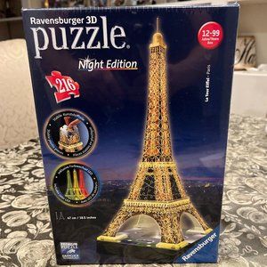 NEW SEALED RAVENSBURGER 3D PUZZLE EIFFEL TOWER NIGHT EDITION